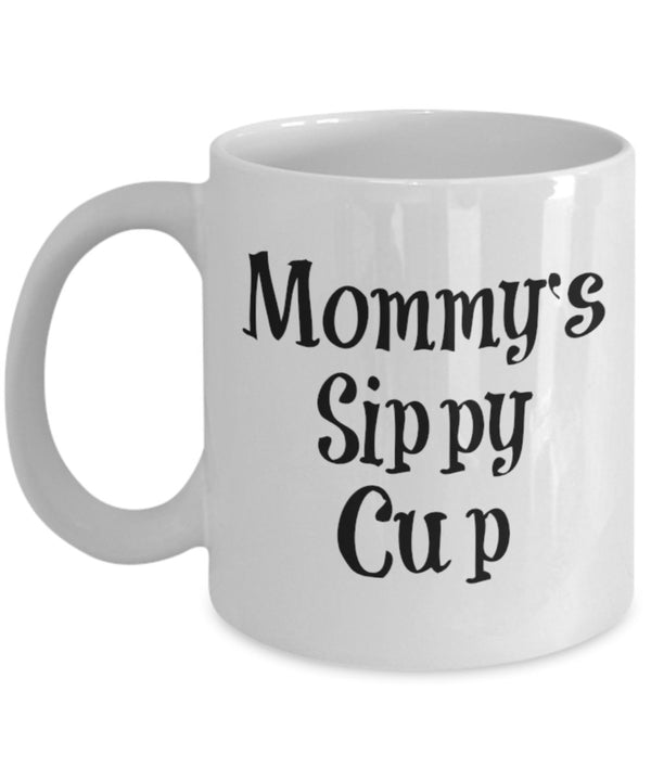 spreadpassion Mommy's Sippy Cup Mug - Coffee Cup - Tea Wine Hot Chocolate - Funny Gift White Variant sold out or unavailable