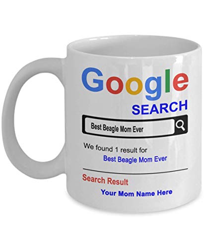 spreadpassion Personalized Beagle Mom Mug - Beagle Mom Gifts - Custom Mom Name - Dog Mother's Day Gifts