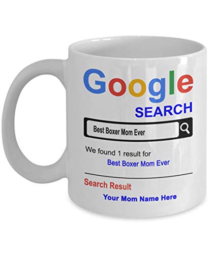 spreadpassion Personalized Boxer Mom Mug - Boxer Mom Gifts - Custom Mom Name - Dog Mother's Day Gifts