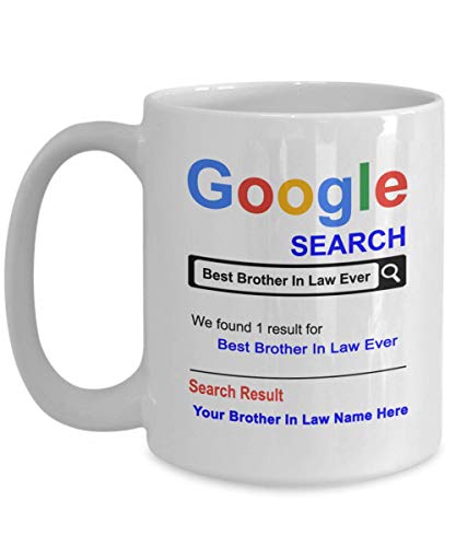 Spreadpassion Personalized Brother In Law Mug - Best Brother In Law Ever Coffee Cup - Gift For Brother In Law - Thank You Gifts For Christmas Birthday