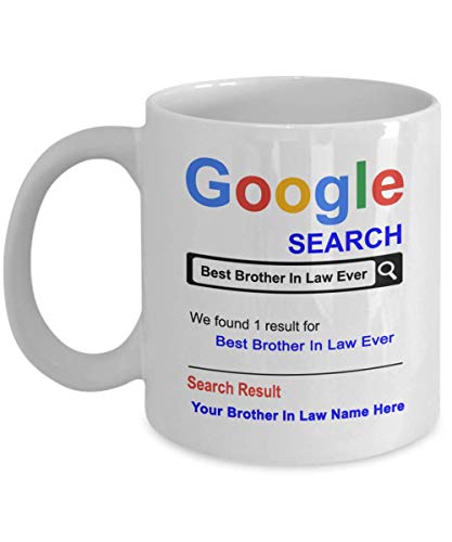 spreadpassion Personalized Brother In Law Mug - Best Brother In Law Ever Coffee Cup - Gift for Brother In Law - Thank you gifts for Christmas Birthday