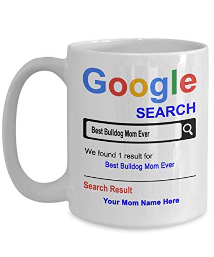 Spreadpassion Personalized Bulldog Mom Mug - Bulldog Mom Gifts - Custom Mom Name - Dog Mother's Day Gifts