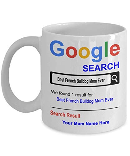 Spreadpassion Personalized French Bulldog Mom Mug - French Bulldog Mom Gifts - Custom Mom Name - Dog Mother's Day Gifts