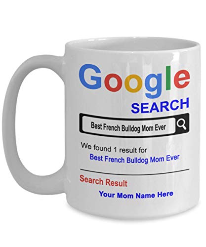 Spreadpassion Personalized French Bulldog Mom Mug - French Bulldog Mom Gifts - Custom Mom Name - Dog Mother's Day Gifts