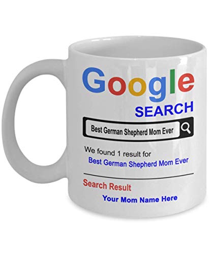 spreadpassion Personalized German Shepherd Mom Mug - German Shepherd Mom Gifts - Custom Mom Name - Dog Mother's Day Gifts