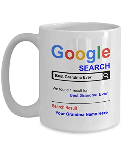 Spreadpassion Personalized Grandma Mug - Best Grandma Ever Coffee Cup - Customized Name Grandma Gifts - Gift For Grandma - Thank You Basket Gifts For Christmas Birthday Anniversary