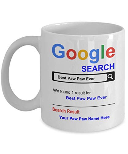 spreadpassion Personalized Paw Paw Mug - Coffee Mug for Grandpa - Paw Paw Coffee Cup from Grandkids - PawPaw Mug for Grandfather