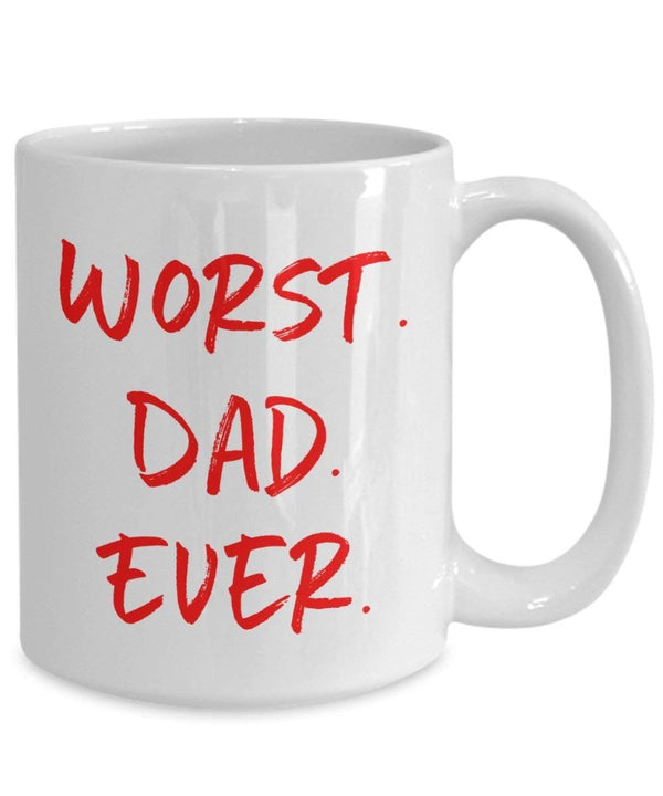 Spreadpassion Schlimmsten Dad Tasse Schlimmsten Dad Ever Mug – Funny Tee Hot Cocoa Kaffeetasse – Neuheit Geburtstag Weihnachten Jahrestag Gag Geschenke Idee Weiß Variant Sold Out Or Unavailable