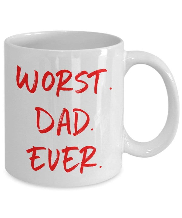 Spreadpassion Schlimmsten Dad Tasse Schlimmsten Dad Ever Mug – Funny Tee Hot Cocoa Kaffeetasse – Neuheit Geburtstag Weihnachten Jahrestag Gag Geschenke Idee Weiß Variant Sold Out Or Unavailable