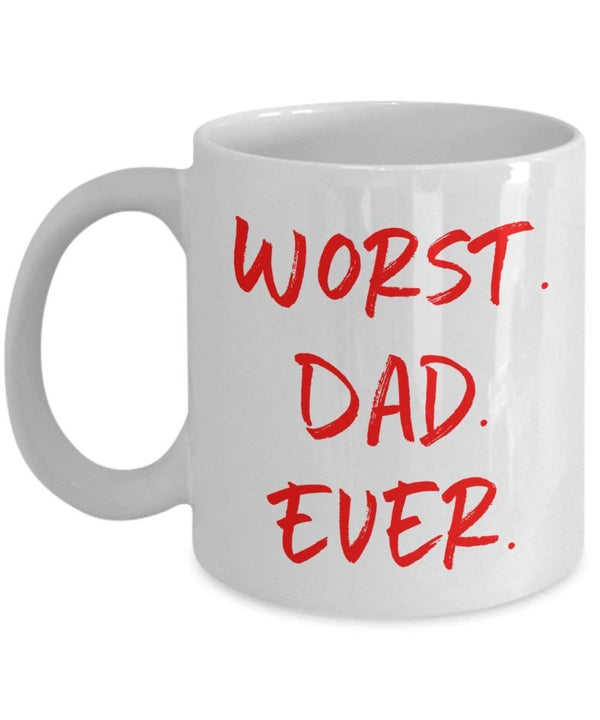 spreadpassion schlimmsten Dad Tasse schlimmsten Dad Ever Mug – Funny Tee Hot Cocoa Kaffeetasse – Neuheit Geburtstag Weihnachten Jahrestag Gag Geschenke Idee Weiß Variant sold out or unavailable