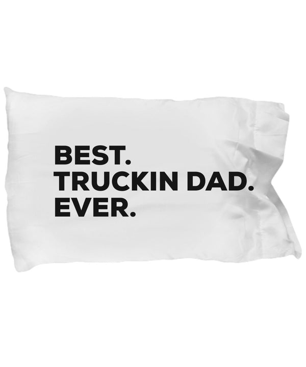 spreadpassion SpreadPassion Best Truckin Dad Ever Pillow Case - Funny Gag Gift