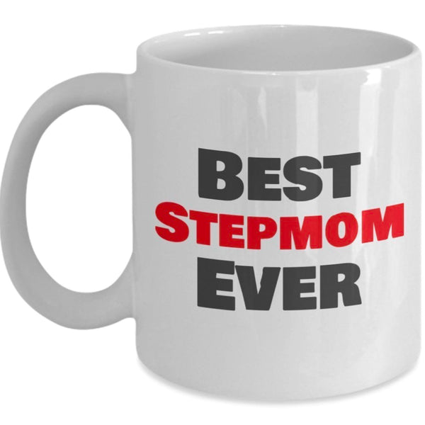spreadpassion Stepmom Mug - Best Stepmom Ever Coffee Cup - Mothers Day Gifts for Stepmother - Unique Gift Idea White Variant sold out or unavailable
