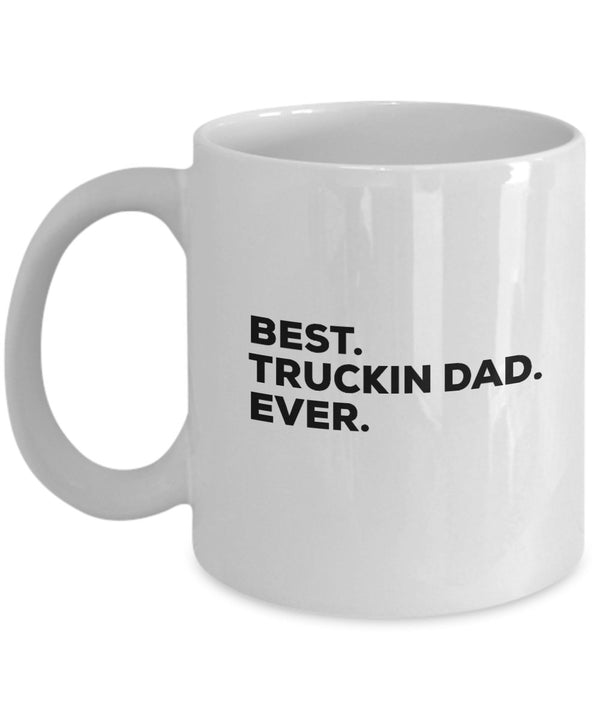 spreadpassion Tasse mit Aufschrift"Best Truckin Dad Ever" lustiges Gag Geschenk – für eine originelle Geschenkidee – in Geschenktaschen-Korbbox-Set – Geburtstags-Weihnachtsgeschenk Weiß Variant sold out or unavailable
