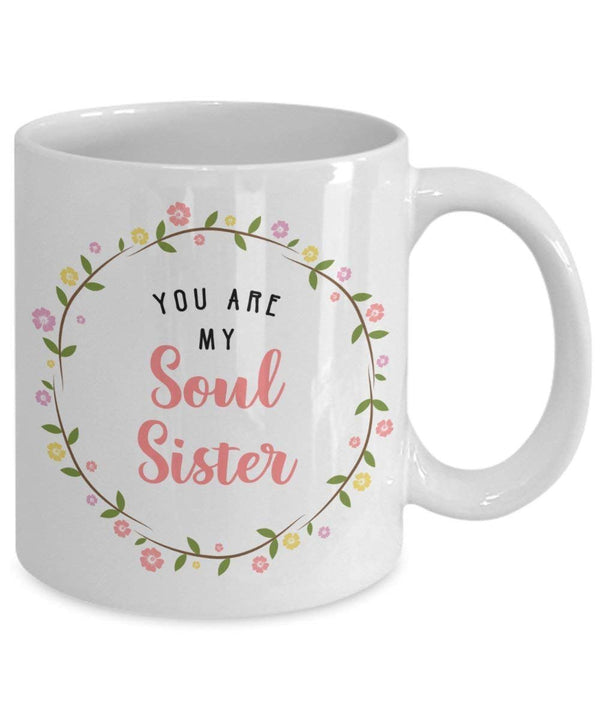 Spreadpassion You Are My Soul Sister Tasse – Funny Tee Hot Cocoa Kaffeetasse – Neuheit Geburtstag Weihnachten Jahrestag Gag Geschenke Idee Weiß Variant Sold Out Or Unavailable