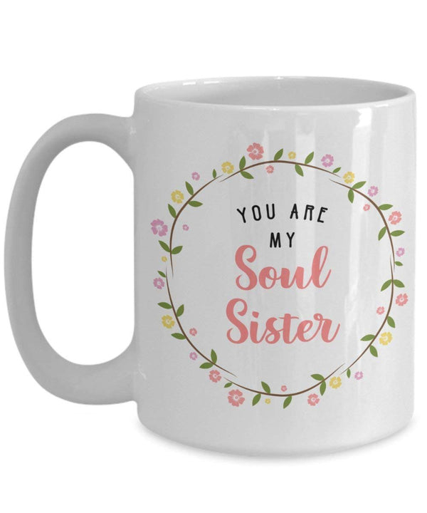 Spreadpassion You Are My Soul Sister Tasse – Funny Tee Hot Cocoa Kaffeetasse – Neuheit Geburtstag Weihnachten Jahrestag Gag Geschenke Idee Weiß Variant Sold Out Or Unavailable