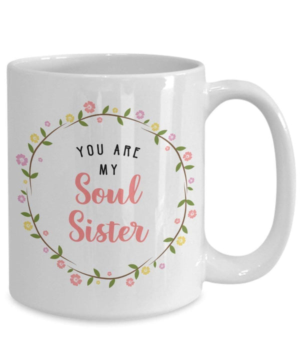 Spreadpassion You Are My Soul Sister Tasse – Funny Tee Hot Cocoa Kaffeetasse – Neuheit Geburtstag Weihnachten Jahrestag Gag Geschenke Idee Weiß Variant Sold Out Or Unavailable