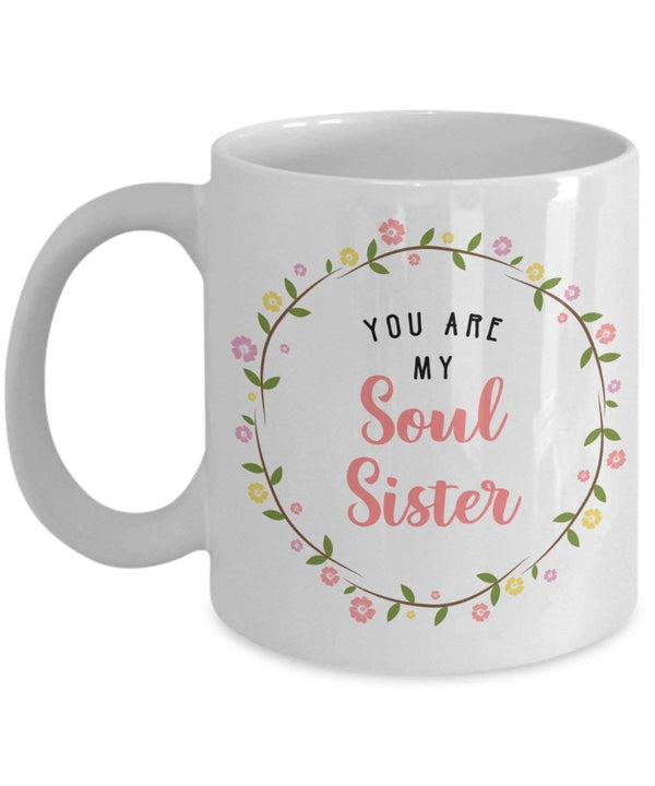 spreadpassion You Are My Soul Sister Tasse – Funny Tee Hot Cocoa Kaffeetasse – Neuheit Geburtstag Weihnachten Jahrestag Gag Geschenke Idee Weiß Variant sold out or unavailable