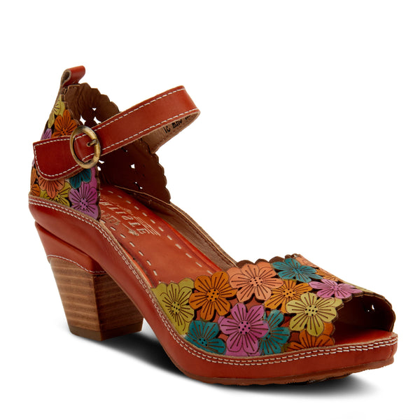 spring step L'ARTISTE AVNIA ANKLE STRAP SHOE CAMEL MULTI