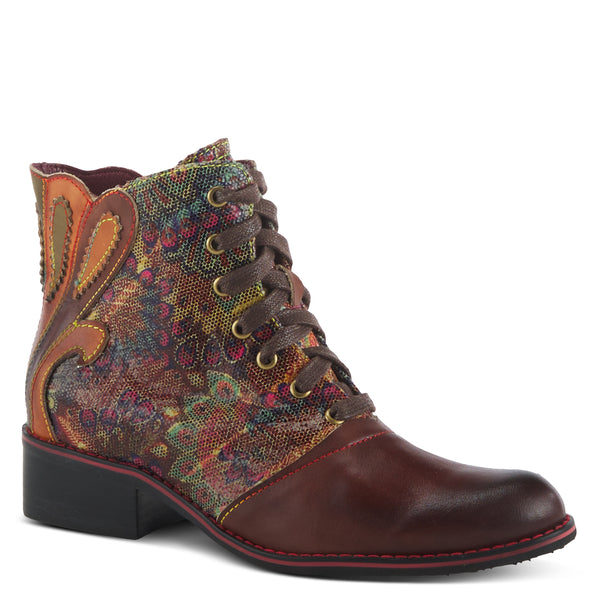 spring step L'ARTISTE BENATAR WESTERN BOOTIE BROWN MULTI