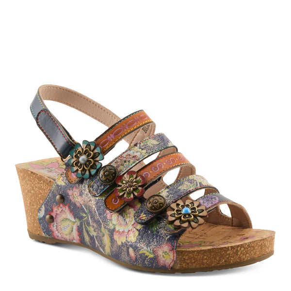 spring step L'ARTISTE BUCKLEITUP SANDALS BEIGE MULTI