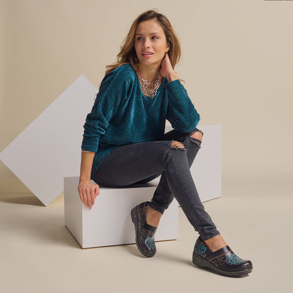 Spring Step L`ARTISTE ELKAYJAY SLIP-ON CLOGS OLIVE MULTI