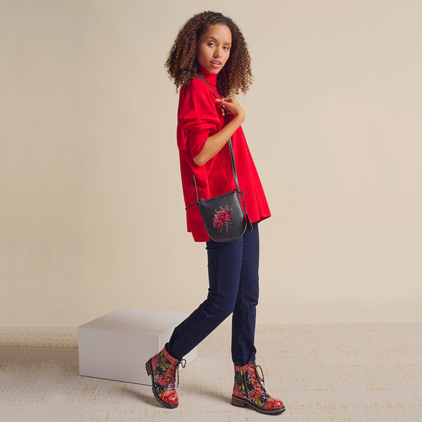 Spring Step L'ARTISTE FANTASTIC BOOTIES BROWN MULTI