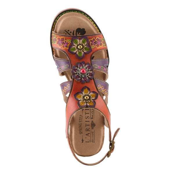 Spring Step L'ARTISTE GALFRIDAY SANDALS CAMEL MULTI