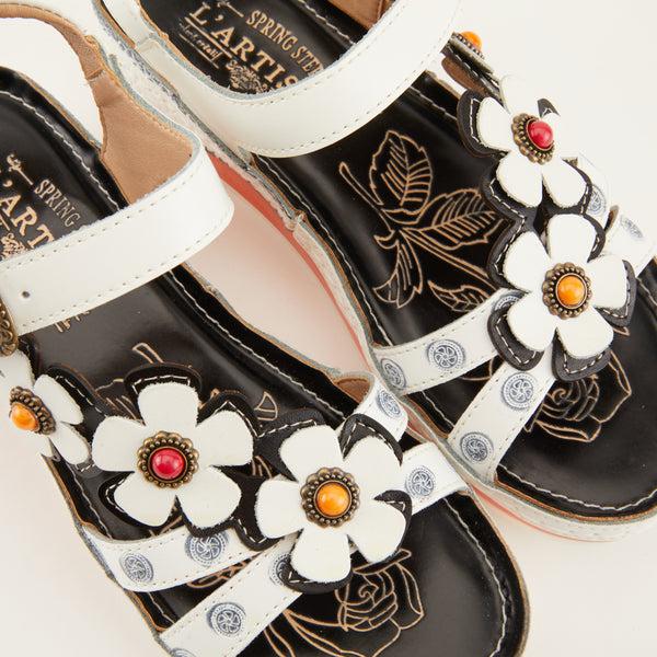 Spring Step L'ARTISTE GOODIE ANKLE STRAP SANDAL WHITE