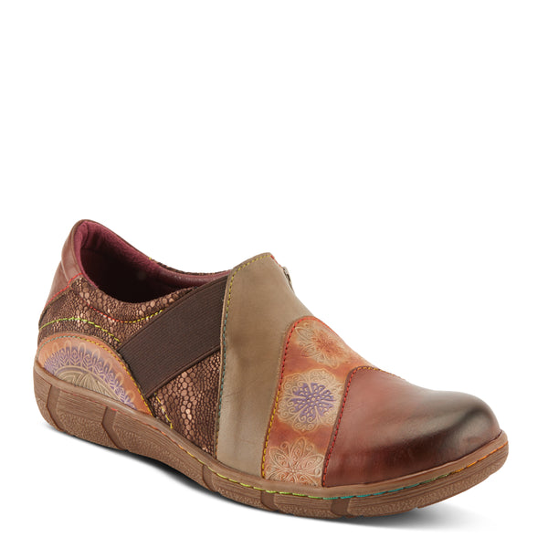 spring step L'ARTISTE LATA SLIP-ON SHOE BROWN MULTI