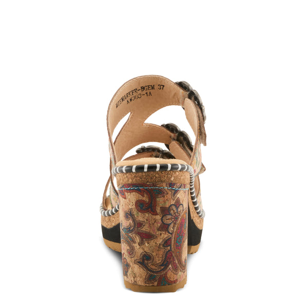 Spring Step L'ARTISTE MILEMARKER SANDAL BEIGE MULTI