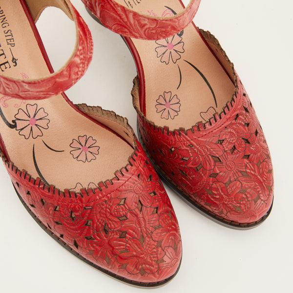 Spring Step L'ARTISTE VISIONARY ANKLE STRAP SHOE RED