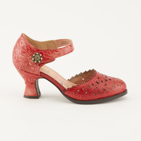 Spring Step L'ARTISTE VISIONARY ANKLE STRAP SHOE RED