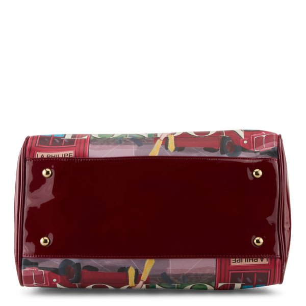 Spring Step LA PHILIPE LP1020-11 UMBRELLA IN LONDON HANDBAG-CLASSIC BORDEAUX