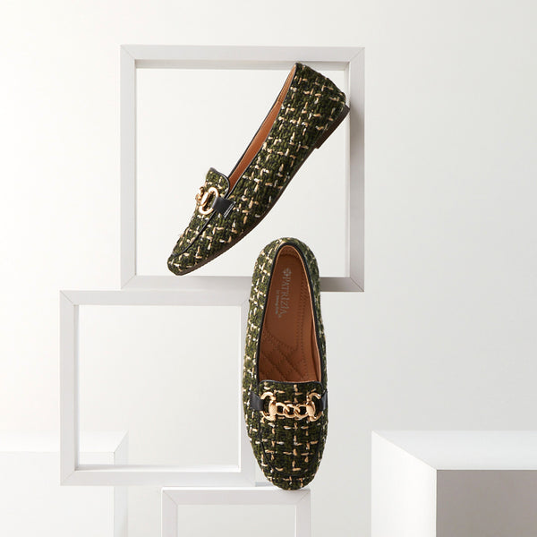 Spring Step PATRIZIA KNITKNOT BALLERINA SHOES OLIVE MULTI