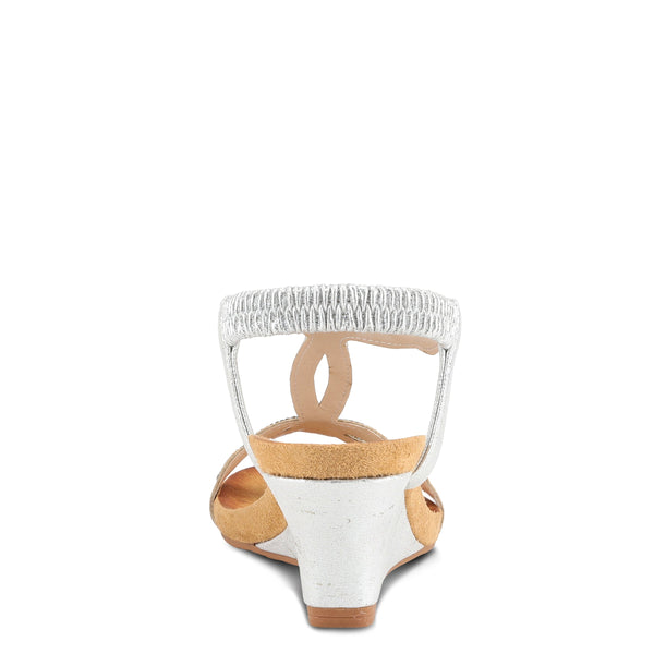 Spring Step PATRIZIA SHINING T-STRAP SANDALS SILVER