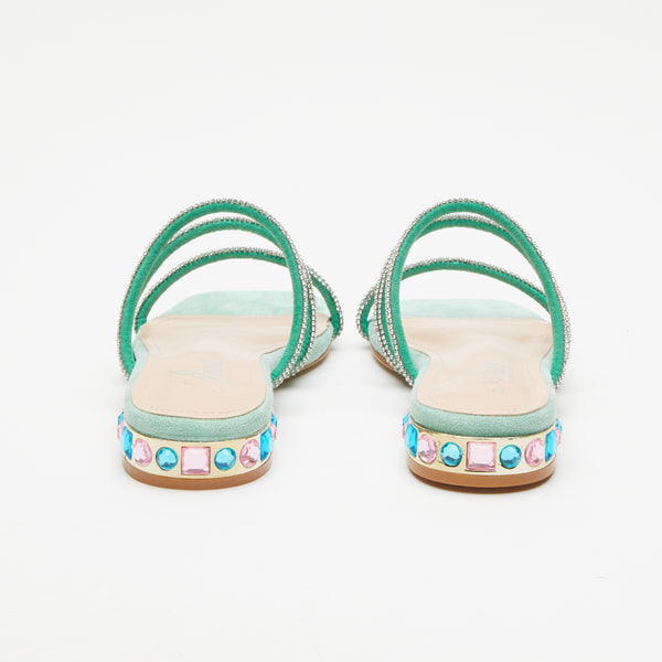 Spring Step AZURA ALLUXURE SLIDE SANDAL MINT GREEN