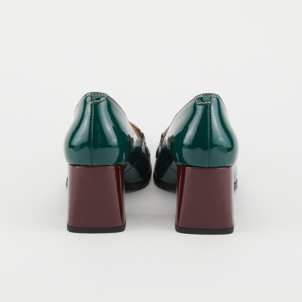 Spring Step AZURA LUZISH PUMP GREEN MULTI PATENT