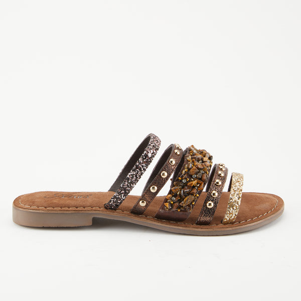 Spring Step AZURA MINERALS SANDAL BROWN MULTI