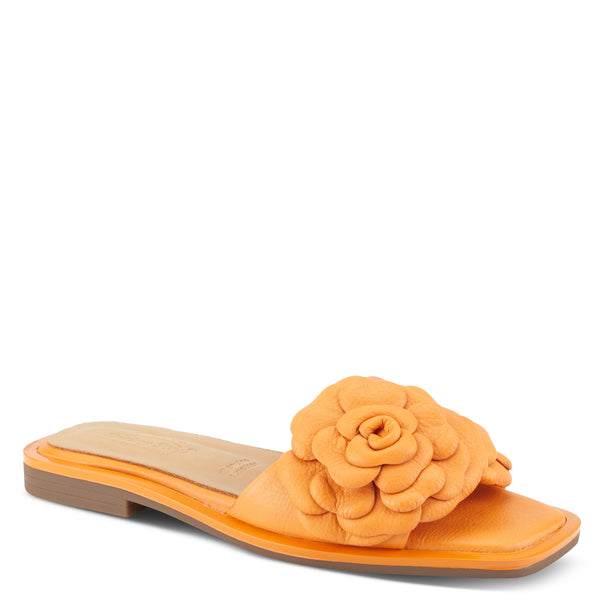 spring step SPRING STEP DOMONIQUE SLIDE SANDALS ORANGE