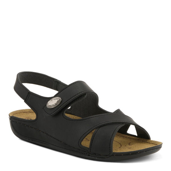 spring step FLEXUS 140507 SANDAL BLACK