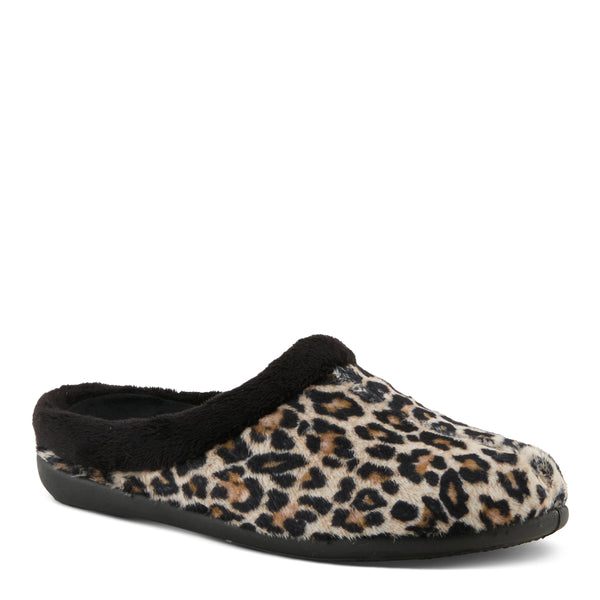 spring step FLEXUS FAGANA SLIPPERS LEOPARD PRINT