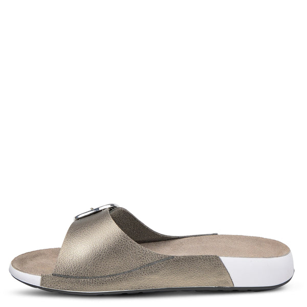 Spring Step FLEXUS GATEWAY SLIDE SANDALS PEWTER