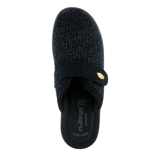 Spring Step FLEXUS MERULA-SPARKLE SLIPPERS BLACK