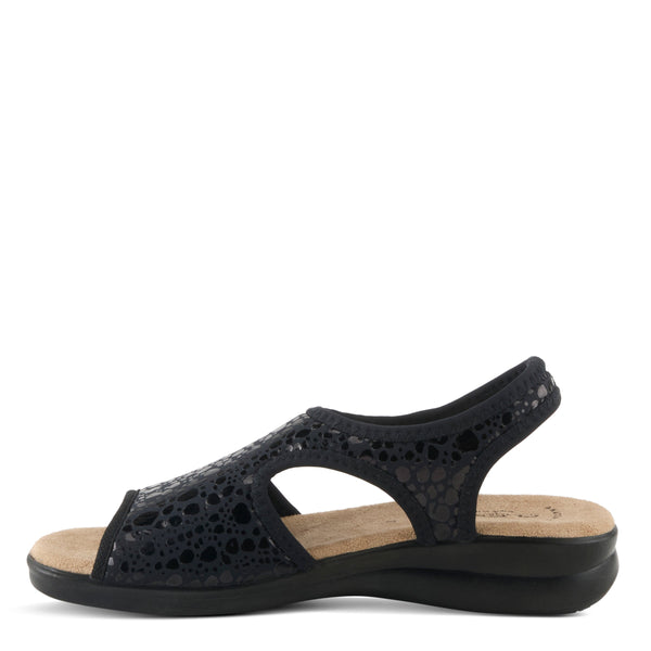 Spring Step Flexus NYAMAN-CRACKLE Sandals BLACK