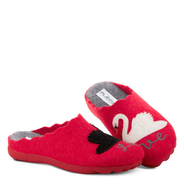 spring step FLEXUS SWANLOVE SLIPPER RED