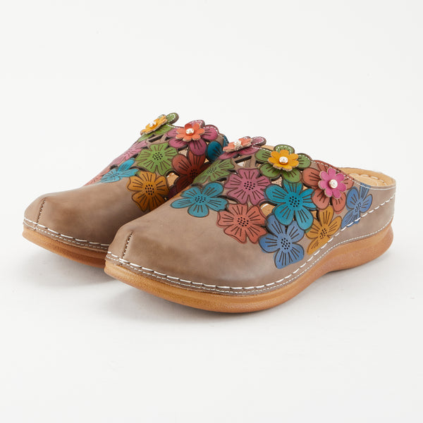 spring step L'ARTISTE AUGI CLOGS GREY MULTI