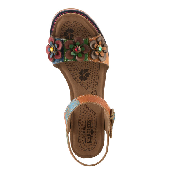 Spring Step L'ARTISTE BLUESKY SANDALS CAMEL MULTI