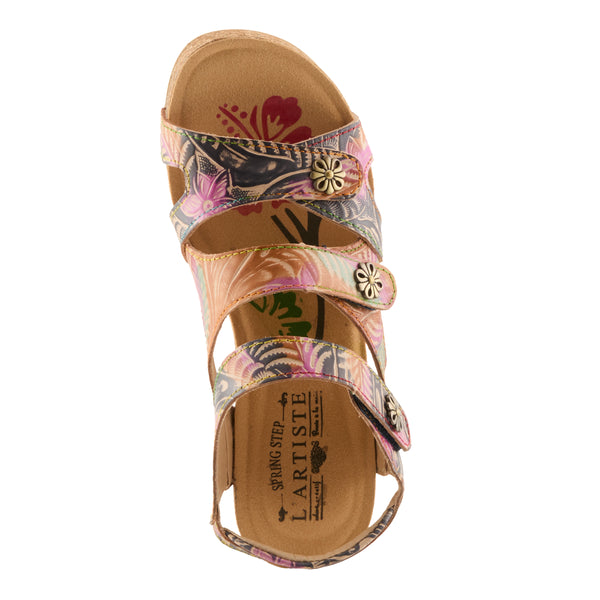 Spring Step L'ARTISTE BONVOYAGE SANDALS NAVY MULTI