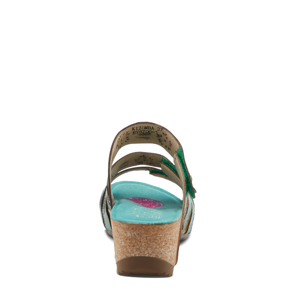 Spring Step L'ARTISTE CARBONE SANDALS GREEN MULTI
