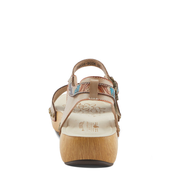 Spring Step L'ARTISTE DAKOA SANDALS BEIGE MULTI
